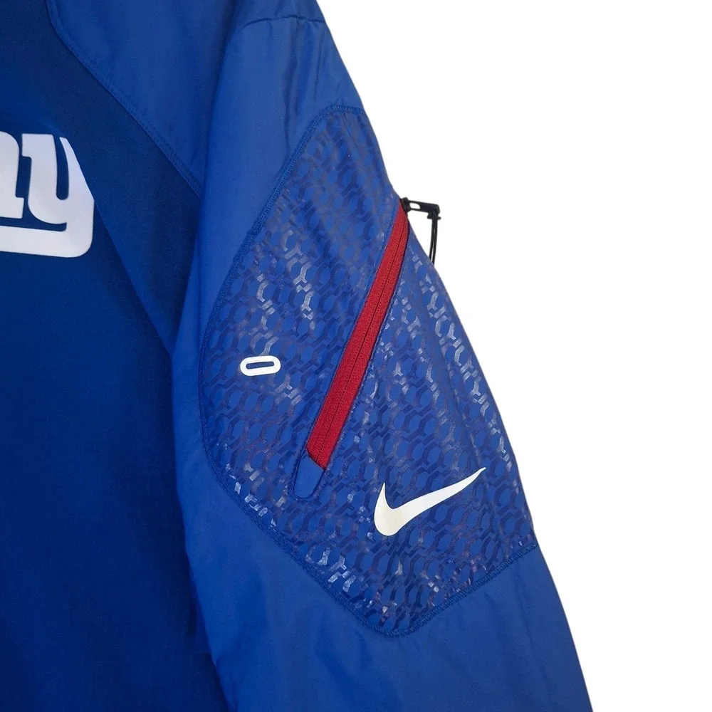 Nike On Field New York Giants 1/4 Zip Pullover Mens XL Blue Dri-FIT 537596-495